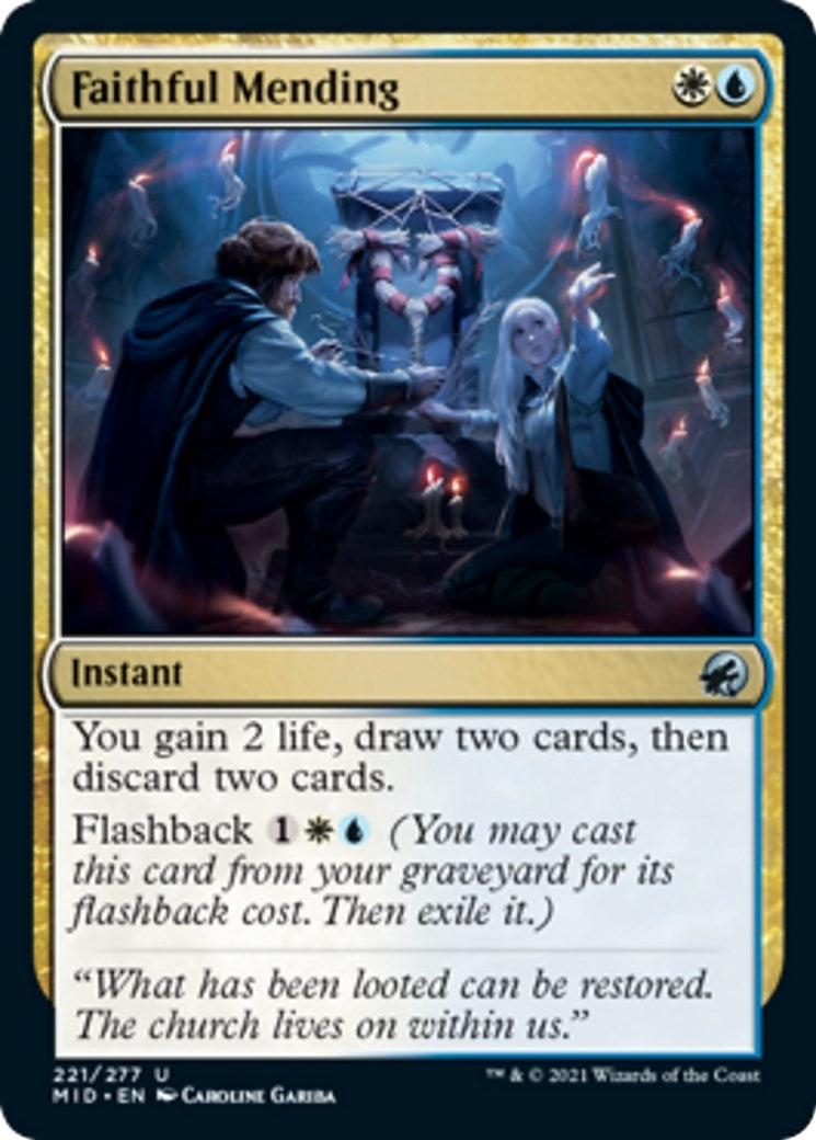 Image for Faithful Mending (221) (MID) - Magic: The Gathering