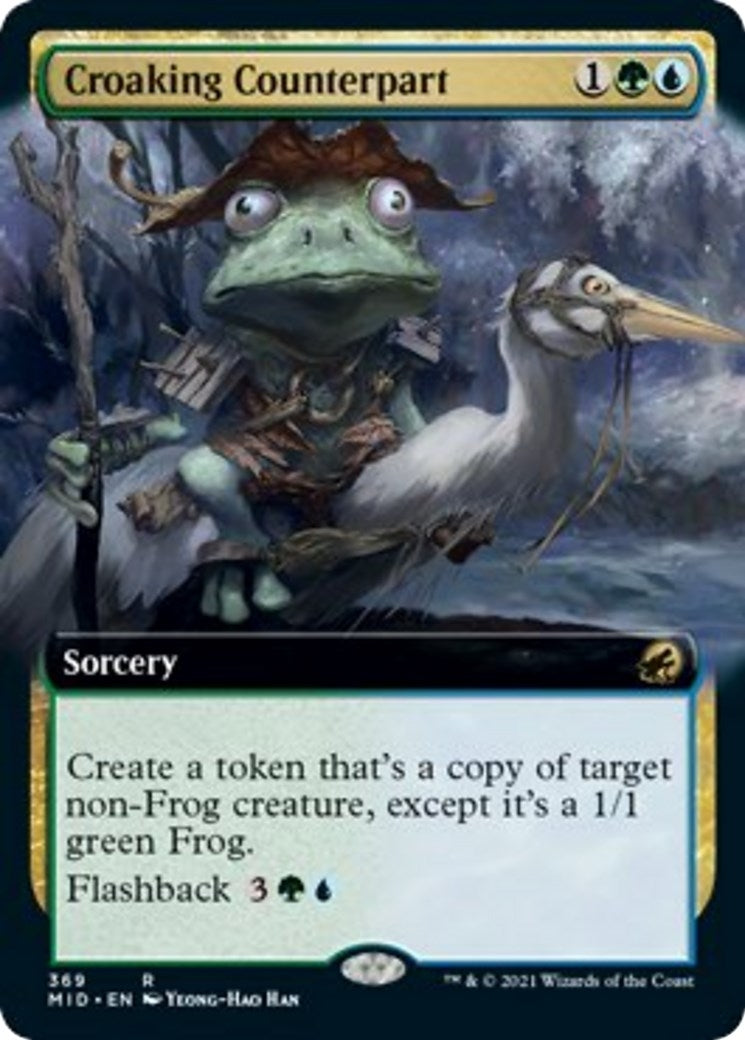 Image for Croaking Counterpart (Extended Art) (369) (MID) - Magic: The Gathering