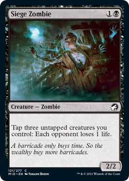 Image for Siege Zombie (121) (MID) - Magic: The Gathering