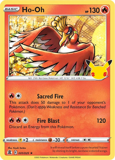 Image for Ho-Oh (001/025) (Celebrations) (CLB) - Pokemon