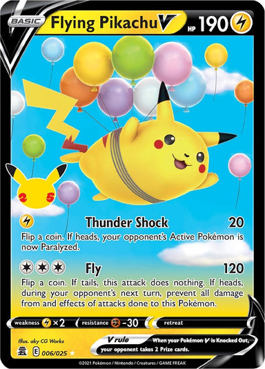 Image for Flying Pikachu V (006/025) - Pokemon