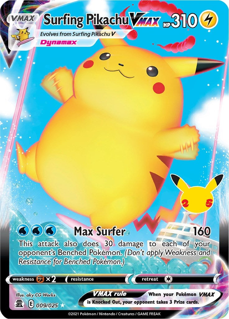 Image for Surfing Pikachu VMAX (009/025) - Pokemon