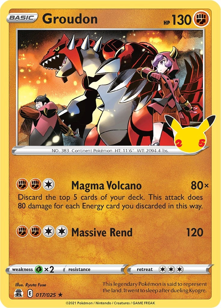 Image for Groudon (017/025) (Celebrations) (CLB) - Pokemon