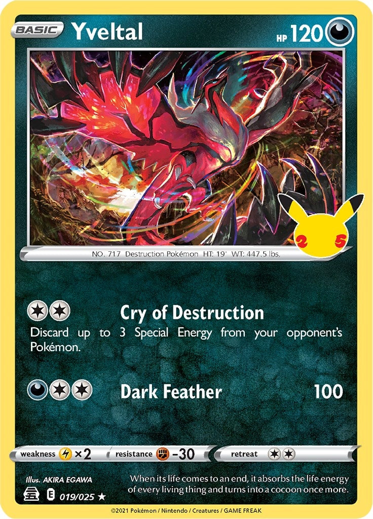 Image for Yveltal (019/025) (Celebrations) (CLB) - Pokemon