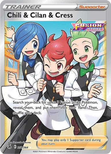 Image for Chili & Cilan & Cress (Full Art) (258/264) - Pokemon