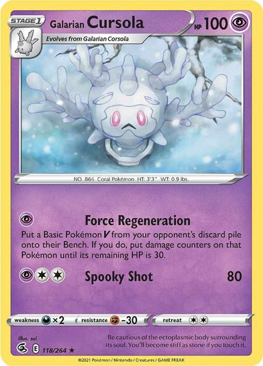 Image for Galarian Cursola (118/264) - Pokemon