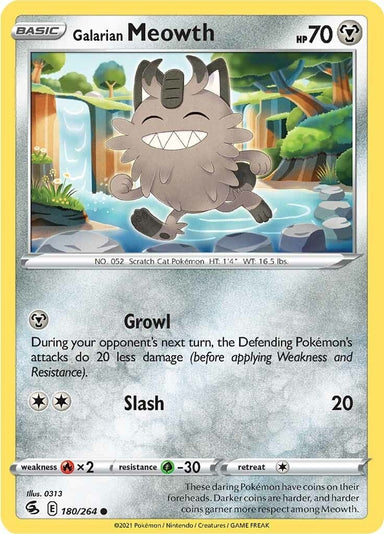 Image for Galarian Meowth (180/264) - Pokemon