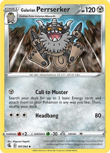 Image for Galarian Perrserker (181/264) - Pokemon