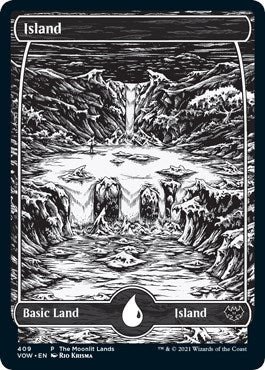 Image for Island (Moonlit Land) (Foil Etched) (409) (WPN & Gateway Promos) - Magic: The Gathering