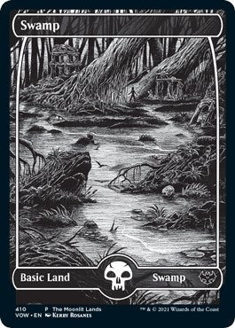 Image for Swamp (Moonlit Land) (Foil Etched) (410) (WPN & Gateway Promos) - Magic: The Gathering