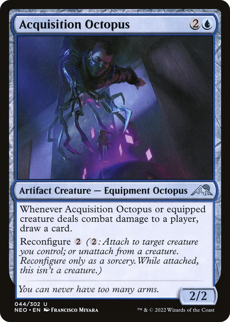 Image for Acquisition Octopus (44) (Kamigawa: Neon Dynasty) (NEO) - Magic: The Gathering