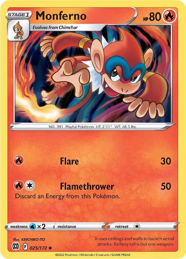 Image for Monferno (025/172) (SWSH09) - Pokemon