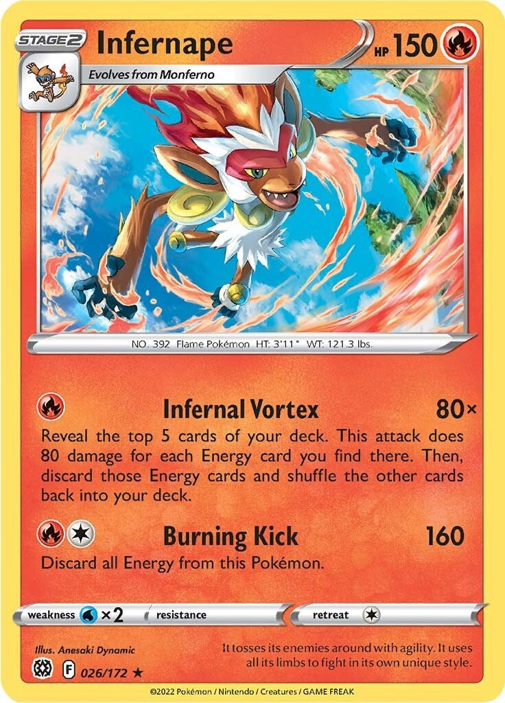 Image for Infernape (026/172) (SWSH09) - Pokemon