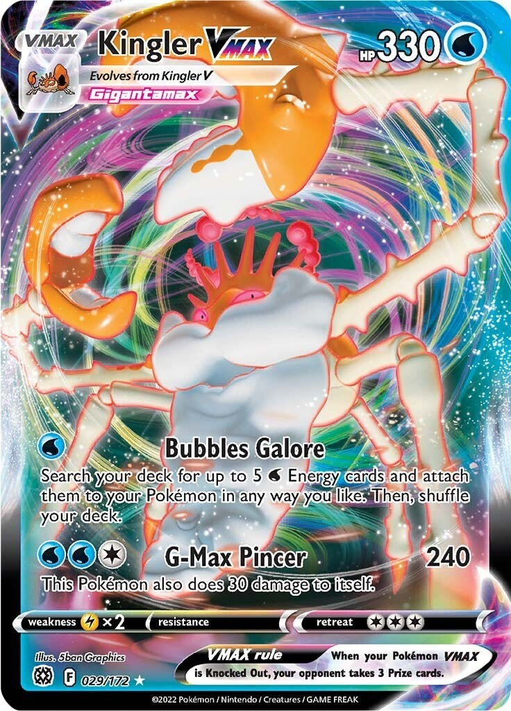 Image for Kingler VMAX (029/172) (SWSH09) - Pokemon