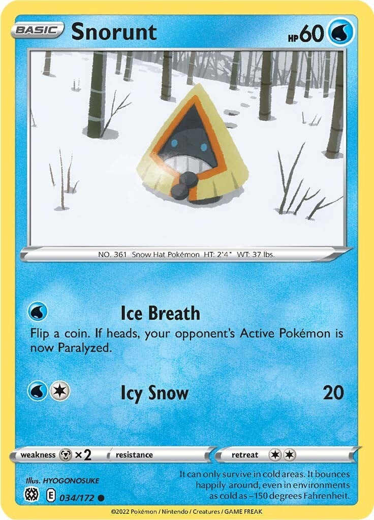 Image for Snorunt (034/172) (SWSH09) - Pokemon
