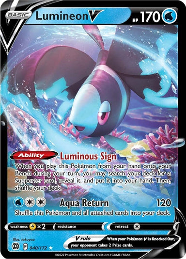 Image for Lumineon V (040/172) (SWSH09) - Pokemon