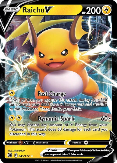 Image for Raichu V (045/172) (SWSH09) - Pokemon
