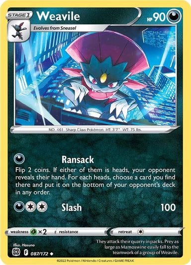 Image for Weavile (087/172) (SWSH09) - Pokemon
