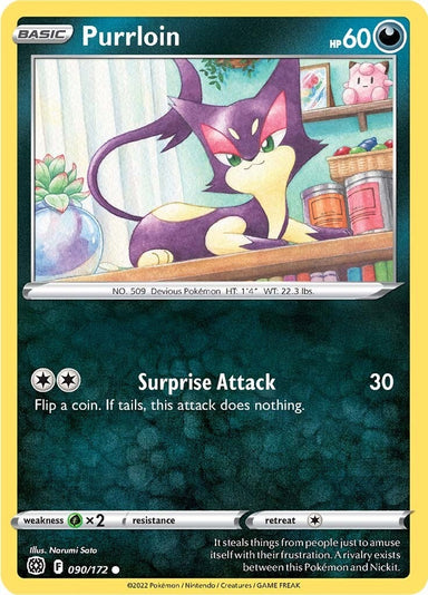Image for Purrloin (090/172) (SWSH09) - Pokemon