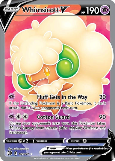 Image for Whimsicott V (Full Art) (160/172) (SWSH09) - Pokemon