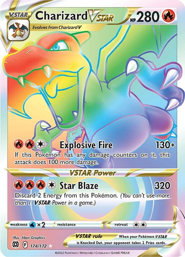 Image for Charizard VSTAR (Secret) (174/172) (SWSH09) - Pokemon