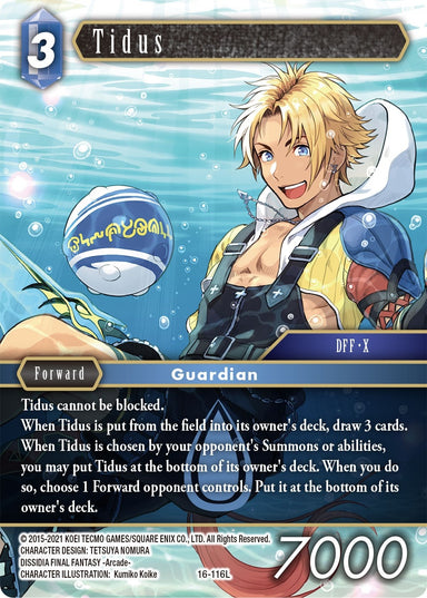 Image for Tidus (16-116L) (16) - Final Fantasy TCG