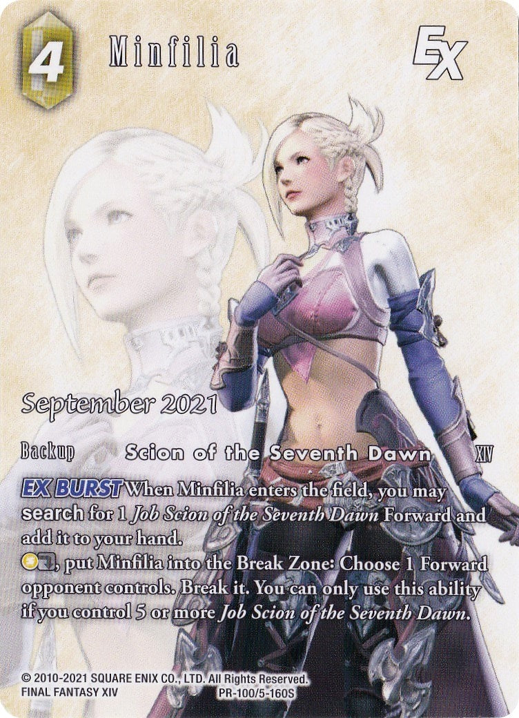 Image for Minfilia EX (September 2021) (PR-100/5-160S) (FF: Promo Cards) (PR) - Final Fantasy TCG