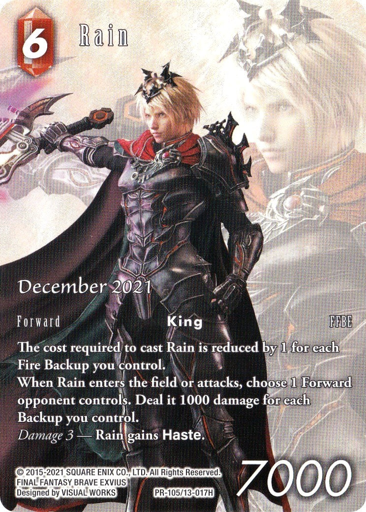 Image for Rain (December 2021) (PR-105/13-017H) (FF: Promo Cards) (PR) - Final Fantasy TCG