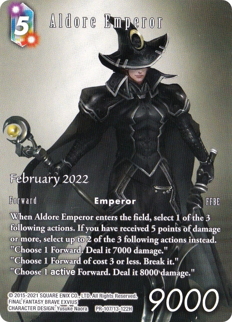 Image for Aldore Emperor (PR-107/13-122H) (FF: Promo Cards) (PR) - Final Fantasy TCG