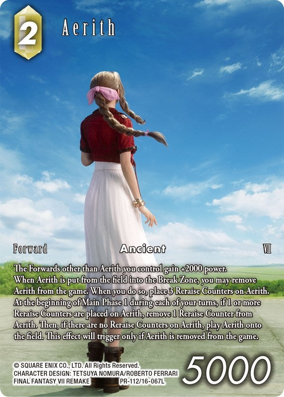 Image for Aerith (Buy A Box Promo) (PR-112/16-067L) (FF: Promo Cards) (PR) - Final Fantasy TCG