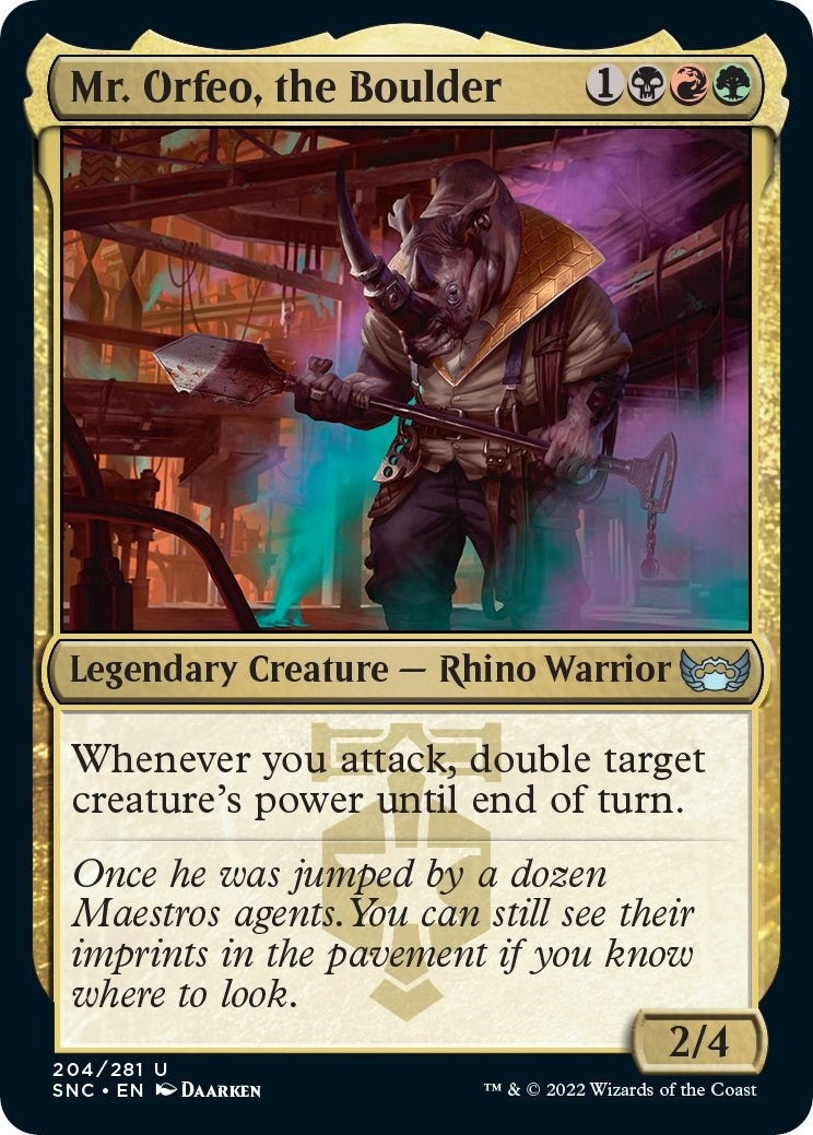 Image for Mr. Orfeo, the Boulder (204) (Streets of New Capenna) (SNC) - Magic: The Gathering