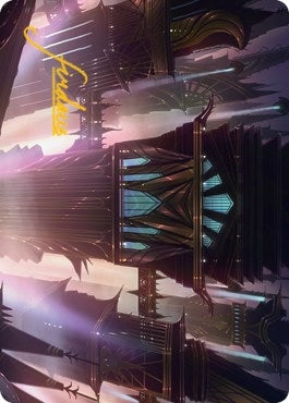 Image for Skybridge Towers Art Card (Gold-Stamped Signature) (37) - Magic: The Gathering