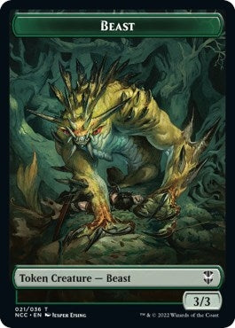 Image for Beast // Saproling Double-Sided Token (21 // 28) - Magic: The Gathering