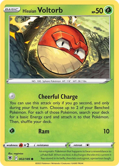 Image for Hisuian Voltorb (002/189) (SWSH10: Astral Radiance) - Pokemon