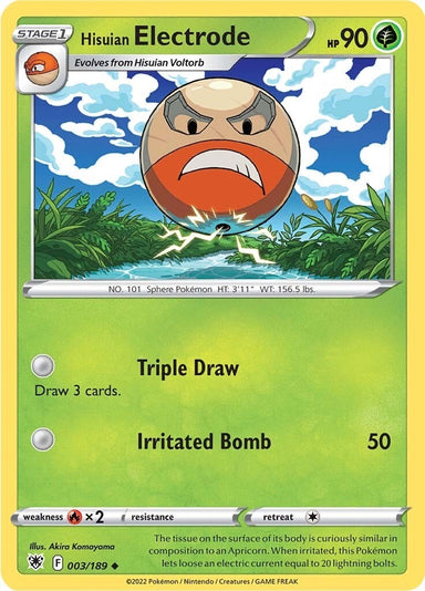 Image for Hisuian Electrode (003/189) (SWSH10: Astral Radiance) - Pokemon