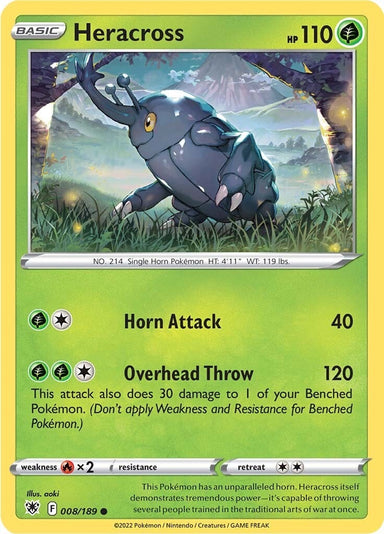 Image for Heracross (008/189) (SWSH10: Astral Radiance) - Pokemon