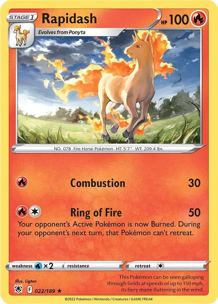 Image for Rapidash (022/189) (SWSH10: Astral Radiance) - Pokemon