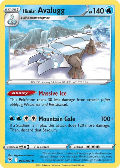 Image for Hisuian Avalugg (048/189) (SWSH10: Astral Radiance) - Pokemon