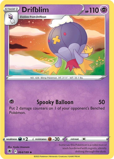 Image for Drifblim (064/189) (SWSH10: Astral Radiance) - Pokemon