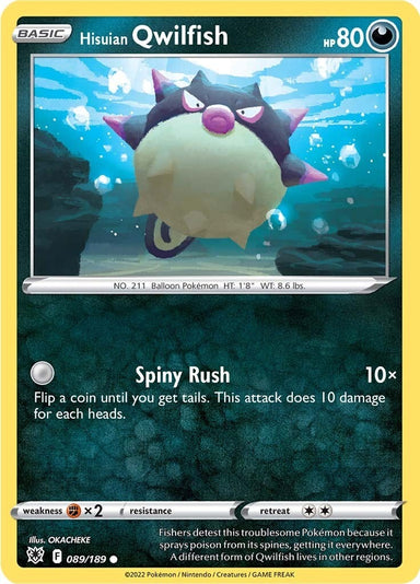 Image for Hisuian Qwilfish (89) (089/189) (SWSH10: Astral Radiance) - Pokemon