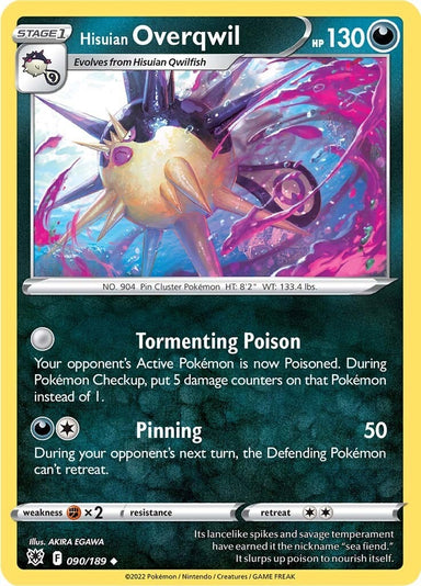 Image for Hisuian Overqwil (90) (090/189) (SWSH10: Astral Radiance) - Pokemon