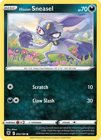 Image for Hisuian Sneasel (092/189) (SWSH10: Astral Radiance) - Pokemon
