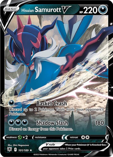Image for Hisuian Samurott V (101/189) (SWSH10: Astral Radiance) - Pokemon