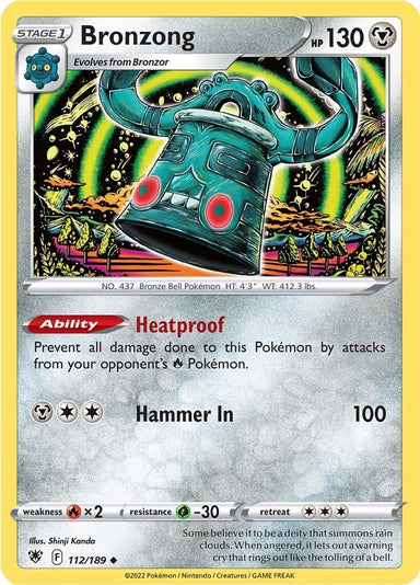 Image for Bronzong (112/189) (SWSH10: Astral Radiance) - Pokemon