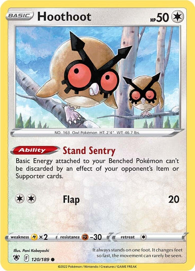 Image for Hoothoot (120/189) (SWSH10: Astral Radiance) - Pokemon