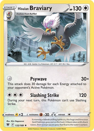 Image for Hisuian Braviary (132/189) (SWSH10: Astral Radiance) - Pokemon