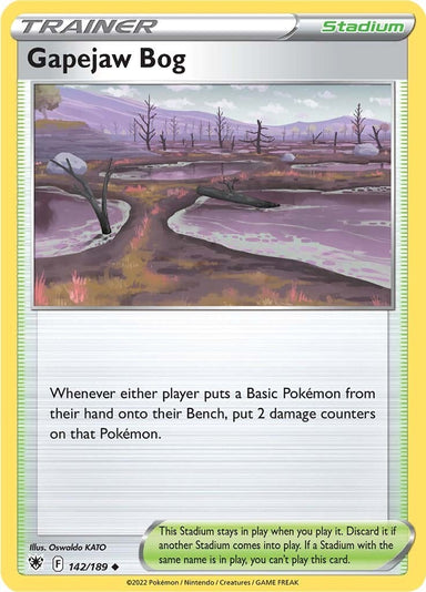 Image for Gapejaw Bog (142/189) (SWSH10: Astral Radiance) - Pokemon