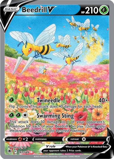 Image for Beedrill V (Alternate Full Art) (161/189) (SWSH10: Astral Radiance) - Pokemon