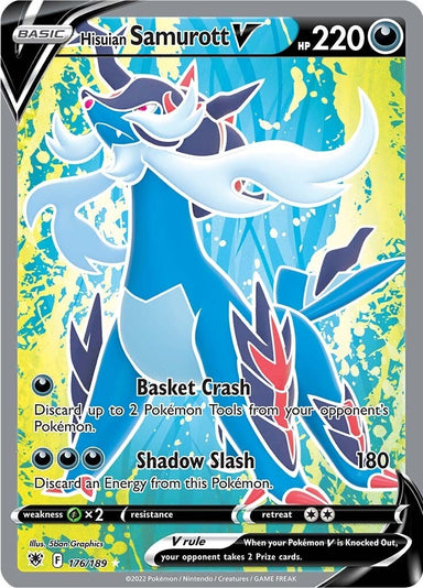 Image for Hisuian Samurott V (Full Art) (176/189) (SWSH10: Astral Radiance) - Pokemon