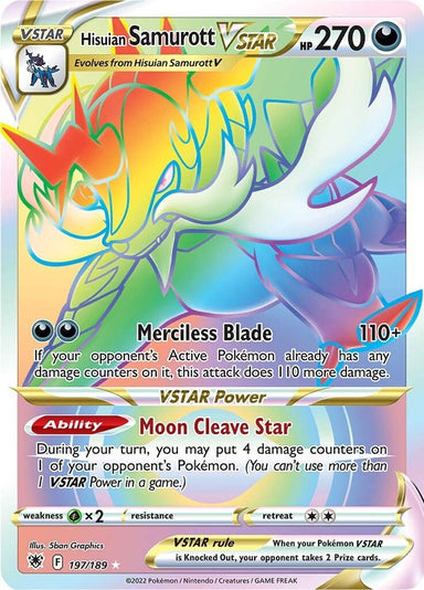 Image for Hisuian Samurott VSTAR (Secret) (197/189) (SWSH10: Astral Radiance) - Pokemon
